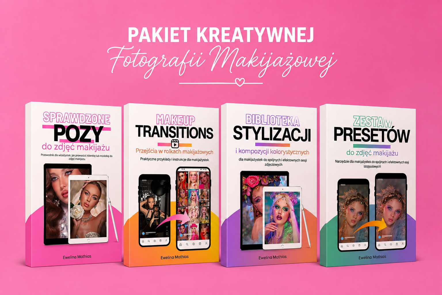 Pakiet kreatywnej fotografii makijażowej, 4 produkty